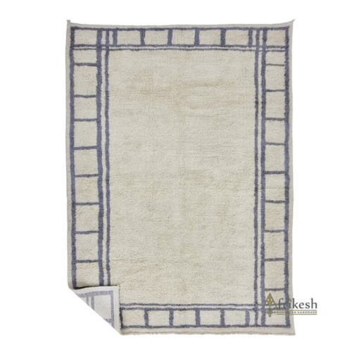 Cream and Anchor Gray Rug