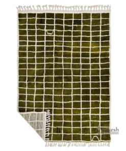 Seaweed Green and White Rug