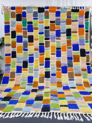 Unique Blue and yellow Rug