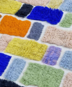 Unique Blue and yellow Rug