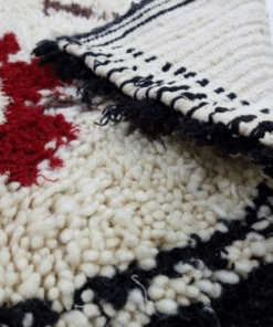 Marron Wool and Cotton Rug