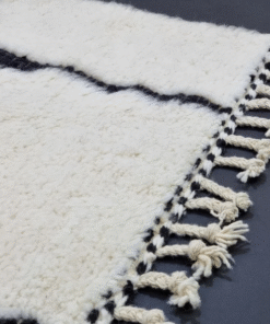 black and white rug