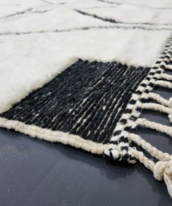 black and white rug