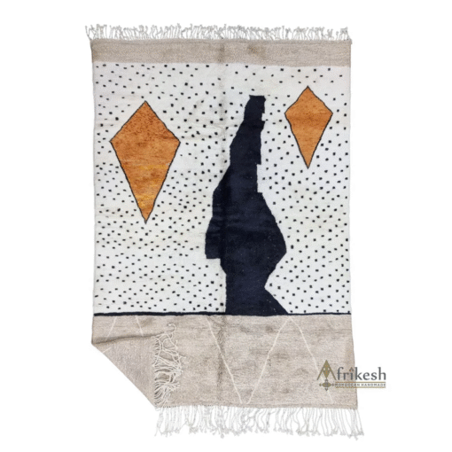 Dark Beige and Black Rug