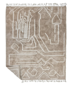 Light Brown and White Rug