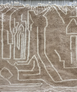 Light Brown and White Rug