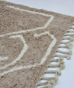 Light Brown and White Rug