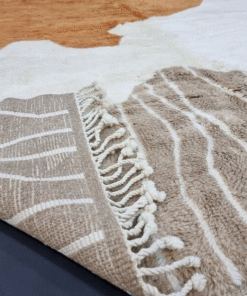 Dark Mustard And White Rug