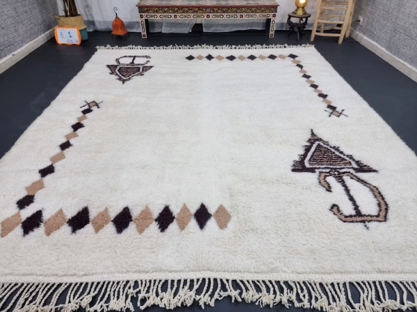 White and Brown Rug