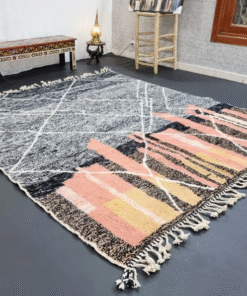Black and Peach Rug
