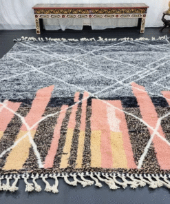 Black and Peach Rug