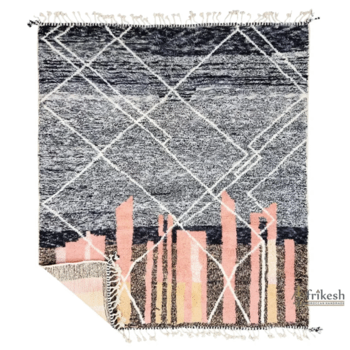 Black and Peach Rug