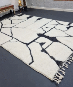 black and white rug