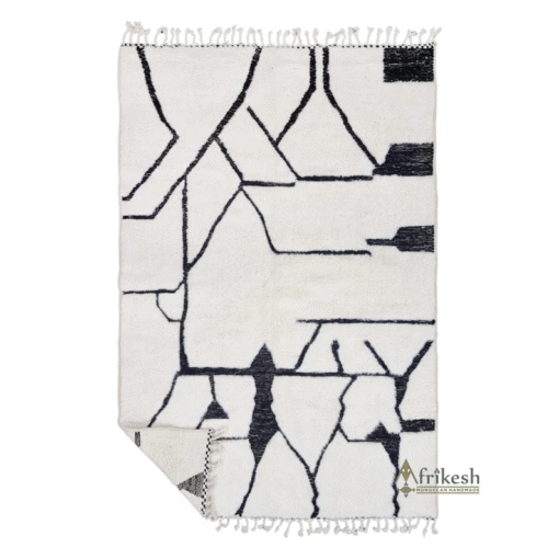 black and white rug