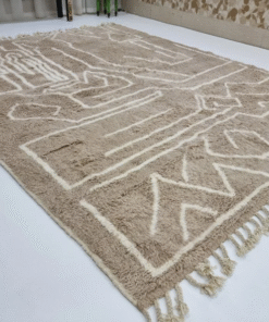 Light Brown and White Rug