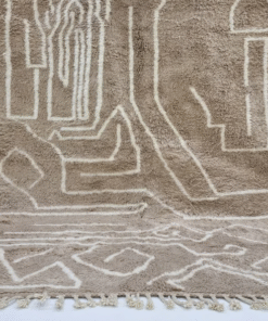 Light Brown and White Rug