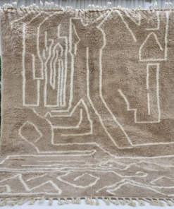 Light Brown and White Rug