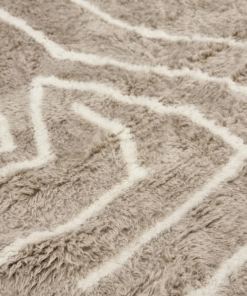 Light Brown and White Rug
