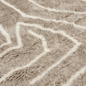Light Brown and White Rug