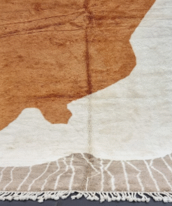 Dark Mustard And White Rug