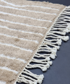 Dark Mustard And White Rug