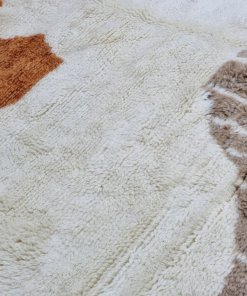 Dark Mustard And White Rug