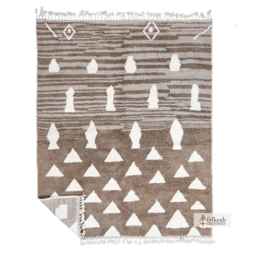 Brown and White Rug