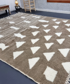 Brown and White Rug