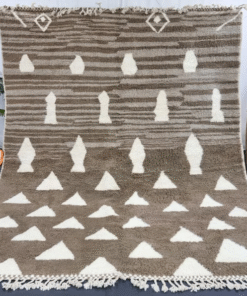 Brown and White Rug