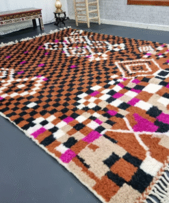 Unique Brown and black Rug