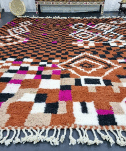 Unique Brown and black Rug