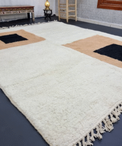 Light Brown and White Rug