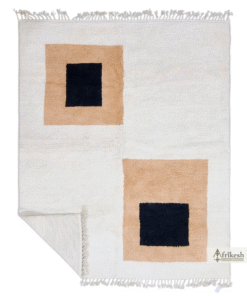 Light Brown and White Rug