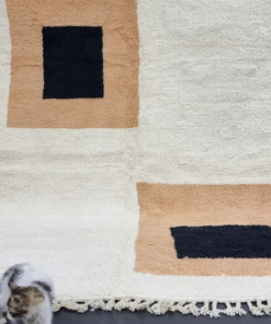 Light Brown and White Rug