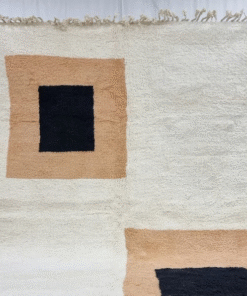 Light Brown and White Rug