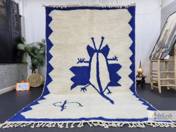 Blue and White Rug