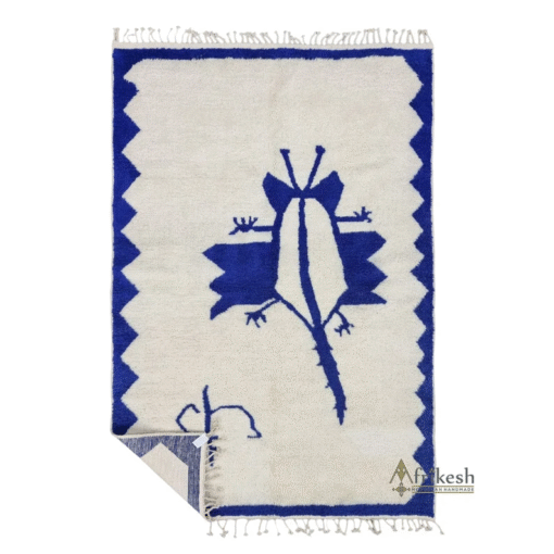 Blue and White Rug
