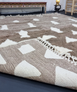 Brown and White Rug
