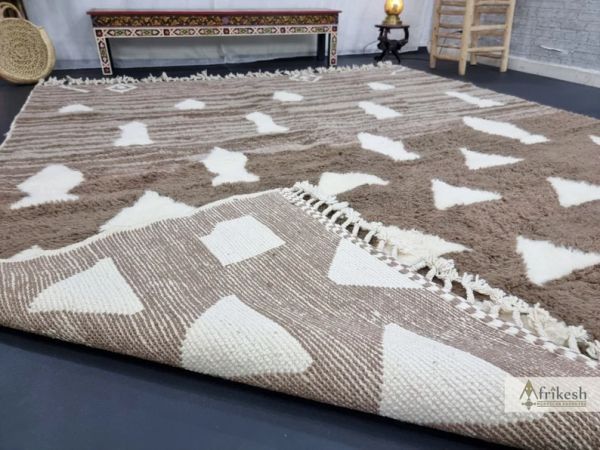 Brown and White Rug