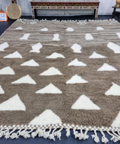 Brown and White Rug