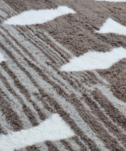 Brown and White Rug