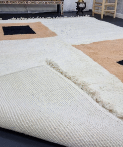 Light Brown and White Rug