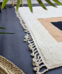 Light Brown and White Rug