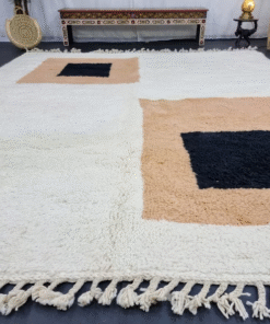 Light Brown and White Rug