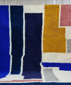 Dark Blue and White Rug