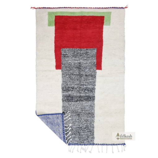 White and Red Rug