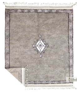 Taupe and White Rug
