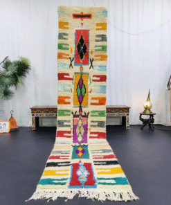 Cream and Red Runner