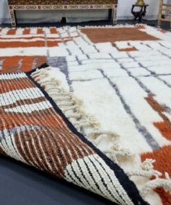 Brown and White Rug