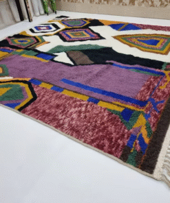 Purple and white Rug